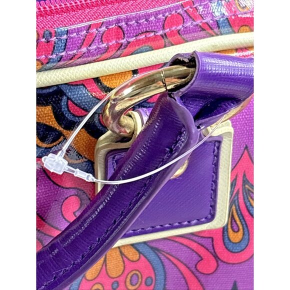 Double Dutch Club Pink Purple Floral Vinyl Laptop Bag Strap Handle - Picture 9 of 11